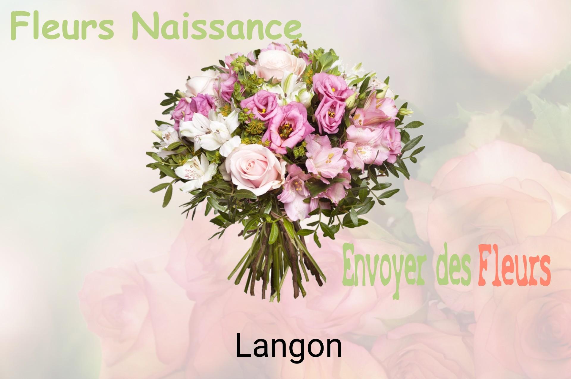 Bouquet de fleurs de naissance livré à Langon