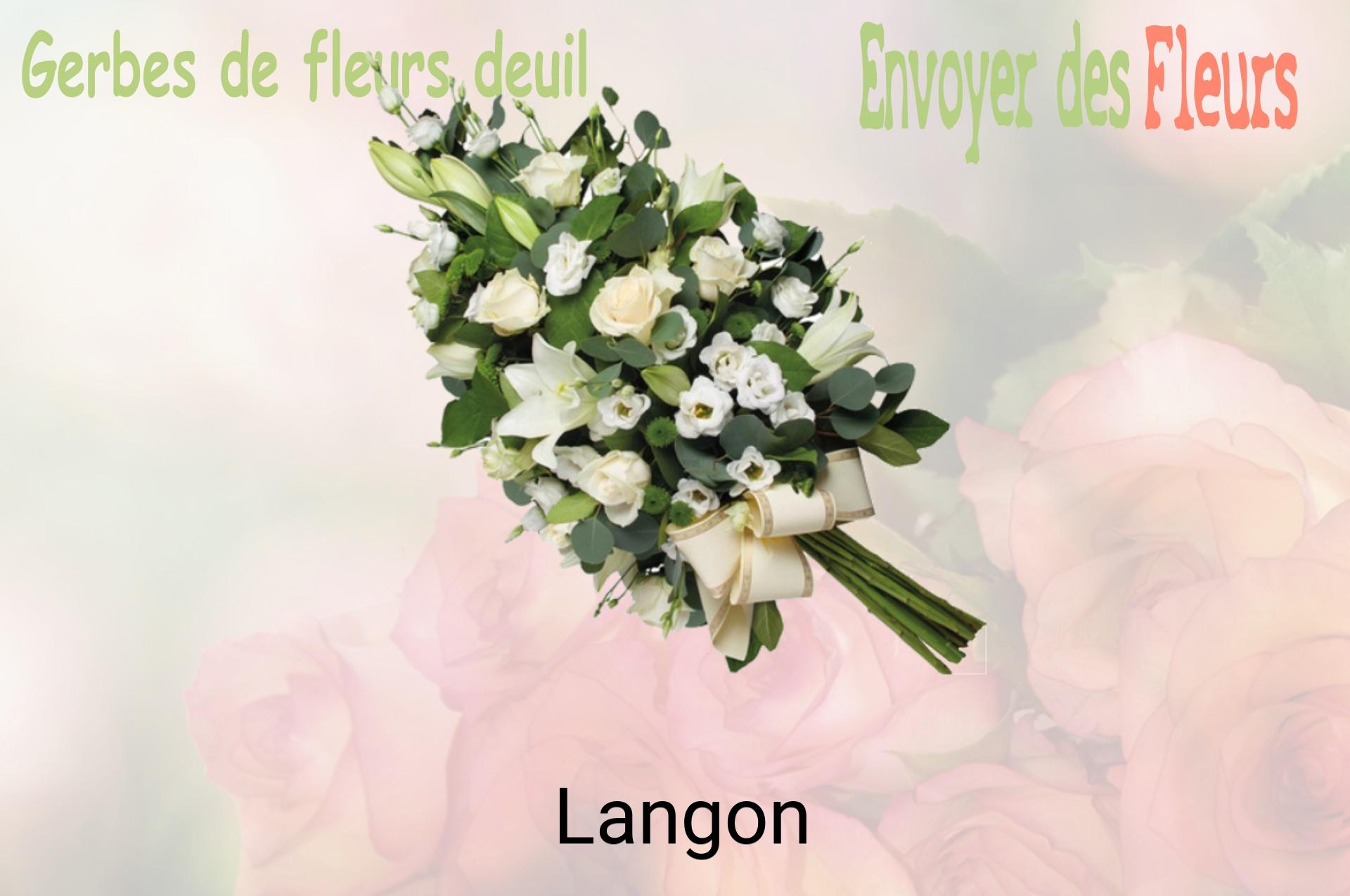 Gerbe de fleurs de deuil livrée à Langon
